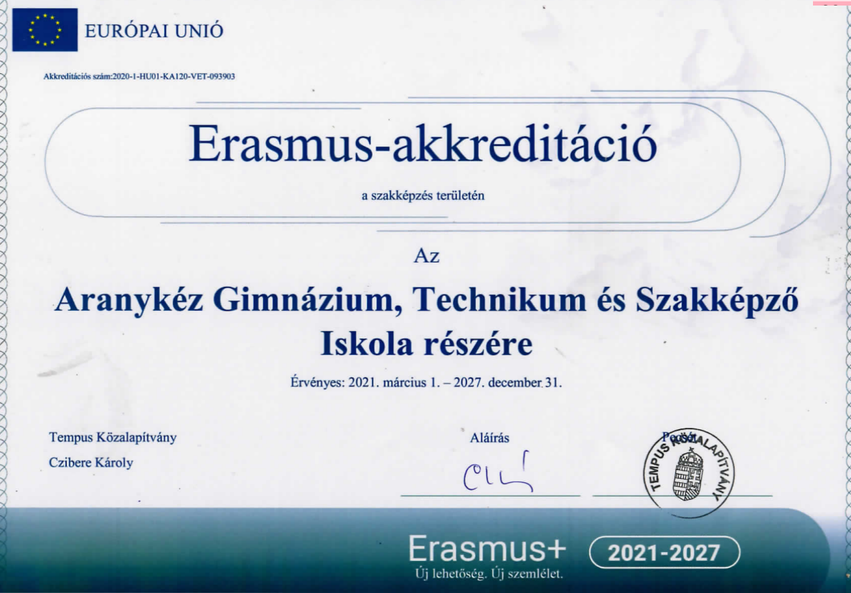 Erasmus akreditáció
